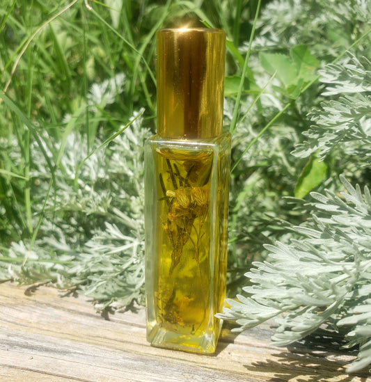 Mugwort, Rosemary & Yarrow Anointing Oil (Fresh Harvest)