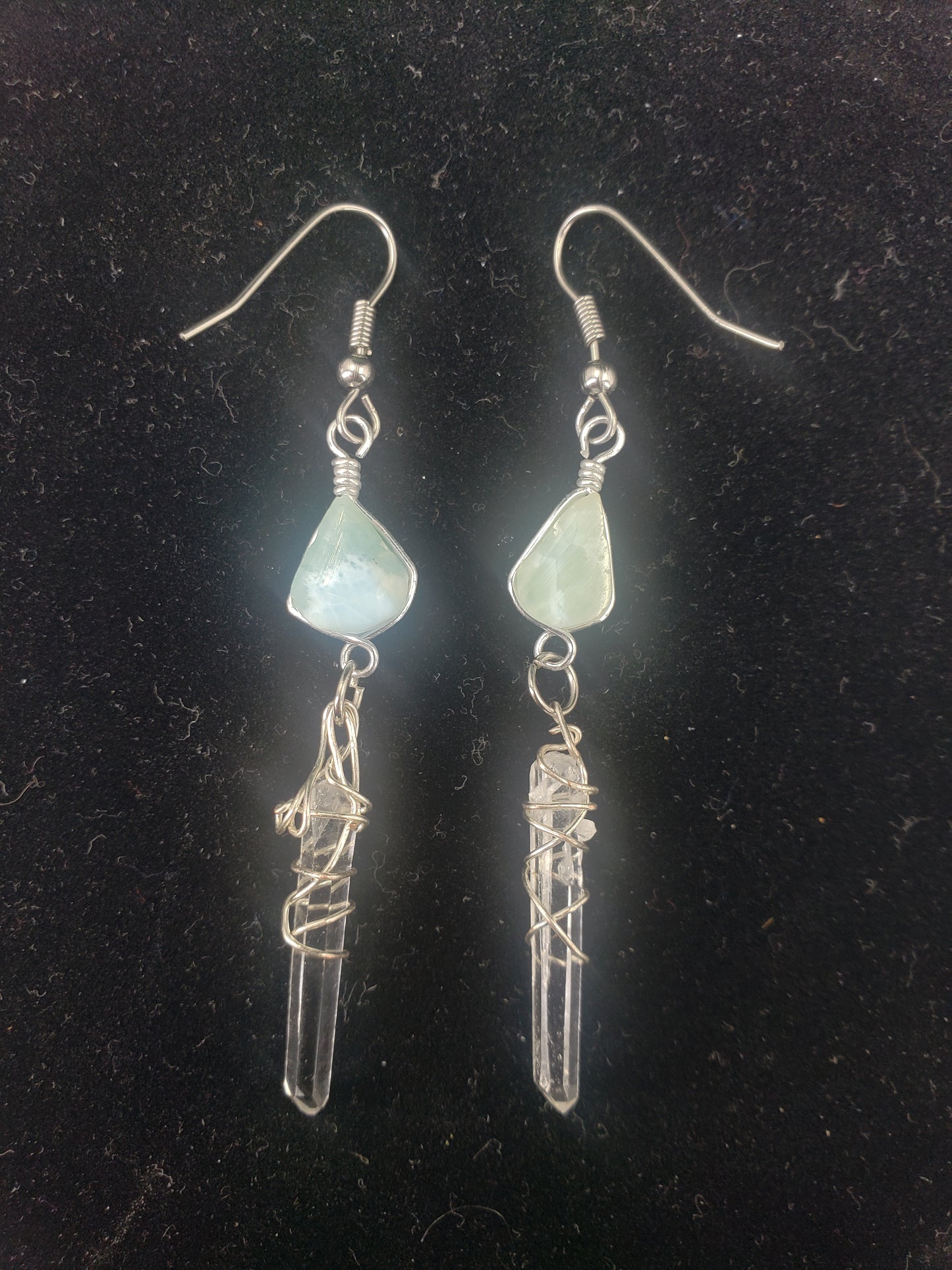 Lumerian Quarts Point Dangle Earings