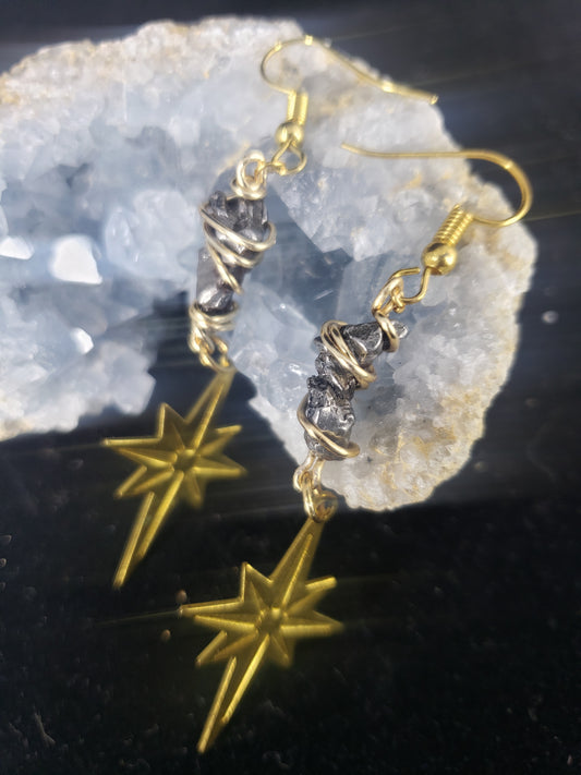 Meteroite Star Dangle Earings