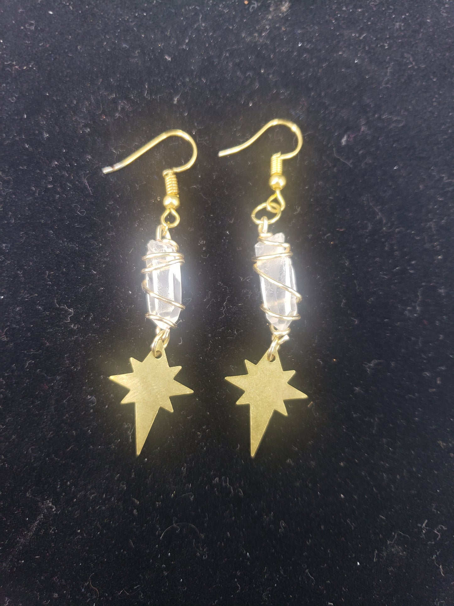 Quarts Star Dangle Earings
